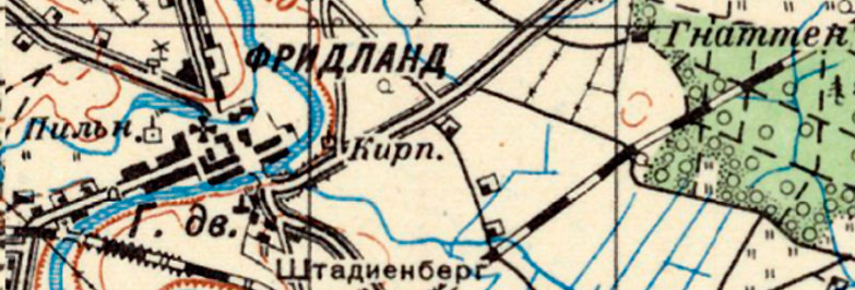 Фрагмент военной карты РККА