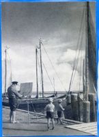Nidden, Kreis Memel Nidden, Kurenkähne als  Modelle  II Nidden, Kurenkähne im Hafen und am Haffstrand