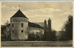 Heilsberg Kr. Heilsberg, Stadt, Kreis Heilsberg Heilsberg Kr. Heilsberg, Vorburg mit Hochschloß III Heilsberg, Schloß