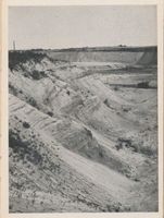 Palmnicken, Kreis Samland Palmnicken, Bernsteinbergwerk  Abgeräumtes  Gelände Samlandküste, Bernsteinfischer