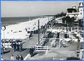 Cranz Kr. Samland, Ort, Kreis Samland Cranz Kr. Samland, Strandpromenade, Hotel Zum Elch, Terrasse und Hotel Monopol Samland, Orte im Kreis
