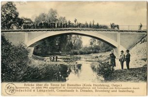 Ramutten, Kreis Heydekrug Ramutten, Brücke über die Tenne bei Ramutten Рамуттен, мост через Тенне у Рамуттена