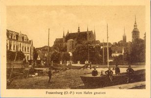 Frauenburg, Kreis Braunsberg Frauenburg, Dom vom Hafen gesehen Frauenburg, Dom