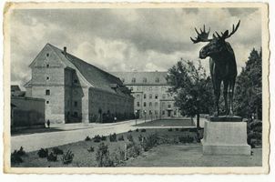 Gumbinnen, Stadt, Kreis Gumbinnen Magazinplatz Gumbinnen, Magazinplatz mit Elch Gumbinnen, Elchdenkmal