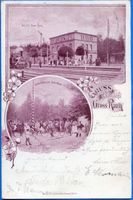 Groß Raum, Kreis Samland Groß Raum, Bahnhof und Gartenrestaurant Гросс-Раум, вокзал и садовый ресторан