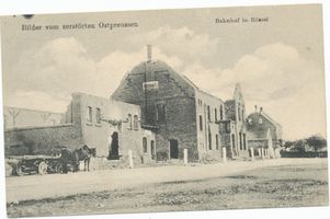 Rößel, Stadt, Kreis Rößel Rößel, zerstörter Bahnhof 