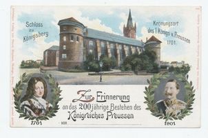 Königsberg (Pr.), Stadtkreis Königsberg Königsberg, Schloß, Krönungsort des I. Königs von Preussen 1701 Кёнигсберг, Замок, место коронации первого прусского короля, 1701 год