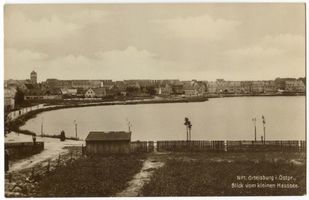 Ortelsburg, Stadt, Kreis Ortelsburg Ortelsburg, Blick vom kleinen Haussee Ortelsburg, Haussee