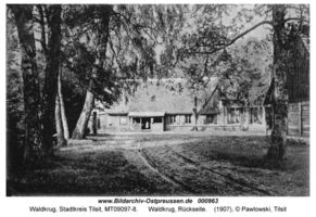 Waldkrug Stadtkr. Tilsit, Stadtkreis Tilsit  Waldkrug Stadtkr. Tilsit, Gaststätte Waldkrug an der Straße von Tilsit nach Heinrichswalde