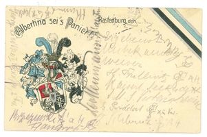 Rastenburg, Stadt, Kreis Rastenburg Rastenburg, Karte des Schüler-Turnvereins Albertina am Herzog-Albrecht-Gymnasium Rastenburg, Schüler-Turnverein Albertina am Herzog-Albrecht-Gymnasium Rastenburg