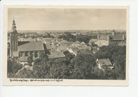 Heilsberg Kr. Heilsberg, Stadt, Kreis Heilsberg Heilsberg Kr. Heilsberg, Blick auf Kirche und Schloss Heilsberg, Schloß