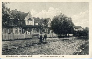 Juditten Stadtkr. Königsberg, Stadtkreis Königsberg Juditten Kr. Königsberg, Villenkolonie, Packhäusers Konditorei und Café Königsberg, Stadtteil Juditten