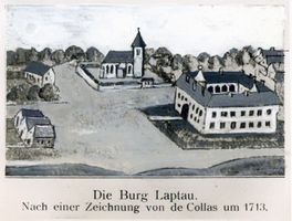 Laptau, Kreis Samland Laptau, Burg, Zeichnung 