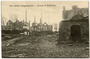 Eydtkau, Kreis Ebenrode Eydtkuhnen, Brauerei, Zerstörungen II Eydtkuhnen, 1. Weltkrieg