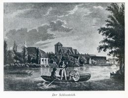 Königsberg (Pr.), Stadtkreis Königsberg Königsberg (Pr.), Der Schloßteich, Zeichnung Кёнигсберг (Пр.), Замковый пруд, рисунок