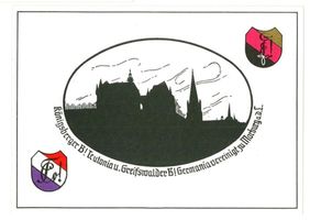 Königsberg (Pr.), Stadtkreis Königsberg Königsberg (Pr.), Karte der Burschenschaft Teutonia Königsberg - Germania Greifswald zu Marburg Königsberg, Studentenverbindungen, Korporationen