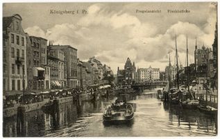 Königsberg (Pr.), Stadtkreis Königsberg Königsberg, Pregel mit Fischbrücke II Königsberg, Stadtteil Altstadt (Umgebung des Schlosses)