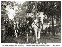Tilsit, Stadt, Stadtkreis Tilsit   Tilsit, Dragoner-Regiment Prinz Albrecht v. Preußen Lithau. No. 1