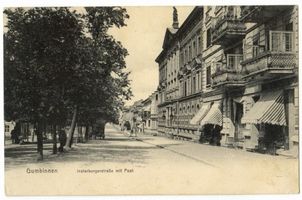 Gumbinnen, Stadt, Kreis Gumbinnen Friedrichstraße (fr. Insterburger Straße) Gumbinnen, Insterburger Straße mit Post Гумбиннен, Инстербургерштрассе с почтой