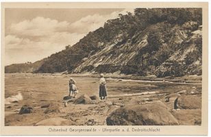 Georgenswalde, Kreis Samland Georgenswalde, Uferpartie an der Detroitschlucht Георгенсвальде, береговая панорама у Детройтского оврага