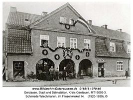 Gerdauen, Stadt und Bahnstation, Kreis Gerdauen 