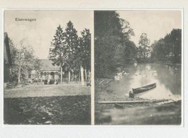 Eiserwagen, Gut, Gehöfe, Bahnstation, Kreis Wehlau Eiserwagen, Gut, 2 Ansichten 