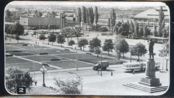 Königsberg (Pr.), Stadtkreis Königsberg Reichsplatz Königsberg - Kaliningrad, Kalininplatz mit Kalinin-Denkmal Königsberg, Hauptbahnhof
