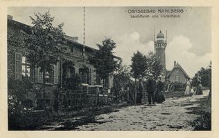 Kahlberg-Liep, Ort, Kreis Elbing Kahlberg-Liep, Leuchtturm und Wärterhaus 