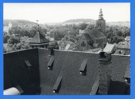 Heilsberg Kr. Heilsberg, Stadt, Kreis Heilsberg Heilsberg Kr. Heilsberg, Blick vom Schloßturm auf die Kath. Kirche 