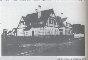 Königsberg (Pr.), Stadtkreis Königsberg Passargestraße Königsberg, Passargestraße Ecke Tenkitterstraße, Einfamilienhäuser aus südöstl. Richtung gesehen Кёнигсберг, Пассаргештрассе, угол Тенкиттерштрассе, одноквартирные дома, вид с юго-востока