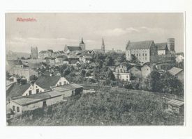 Allenstein, Stadtkreis Allenstein Allenstein, Blick auf die Stadt von der Eisenbahnbrücke Allenstein, Schloß
