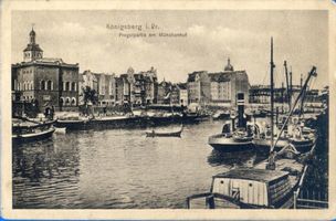 Königsberg (Pr.), Stadtkreis Königsberg Münchenhofplatz Königsberg , Pregelpartie am Münchenhof Königsberg, Pregel