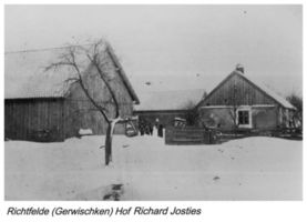 Richtfelde, Höfe, Kreis Gumbinnen Richtfelde, Höfe, Hof Richard Josties 