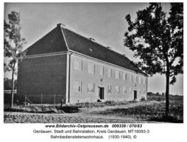 Gerdauen, Stadt und Bahnstation, Kreis Gerdauen Angerburgerstraße  
