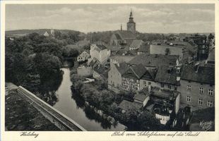 Heilsberg Kr. Heilsberg, Stadt, Kreis Heilsberg Heilsberg Kr. Heilsberg, Teilansicht mit Kath. Kirche III Хайльсберг, уезд Хайльсберг, частичный вид с католической церковью, III