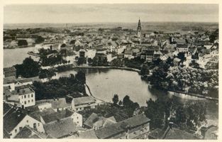 Lyck, Stadt, Kreis Lyck Lyck, Blick auf den Lyck See und die Stadt VI Masurische Seen