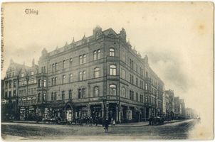 Elbing, Stadt, Stadtkreis Elbing  1-3,CarlSteppuhn, Elbing, Geschäftshaus Albert Dyck Эльбинг, торговый дом Альберта Дика