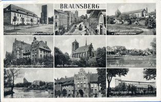 Braunsberg Kr. Braunsberg, Kreis Braunsberg Braunsberg, Mehrbildkarte II Braunsberg, Katholische Pfarrkirche (Katharinenkirche)