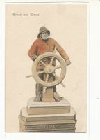 Cranz Kr. Samland, Ort, Kreis Samland Cranz, Fischer am Steuerrad.  Maraplasta  Serie 272 