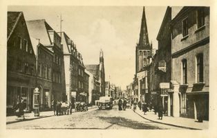 Memel, Stadt, Stadtkreis Memel Memel, Marktstraße mit Johanniskirche VI Мемель, Марктштрассе с церковью Святого Иоанна, VI