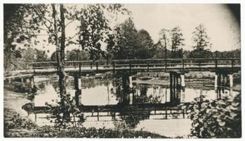 Scharfenrade, Kreis Lyck Scharfenrade, Brücke über Lyck Fluss II 