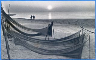  Kurische Nehrung, Fischernetze am Ostseestrand II Kurische Nehrung, Fischerei