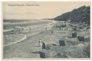 Rauschen Kr. Samland, Kreis Samland Rauschen Kr. Samland, Strand bei Sturm Samländische Steilküste