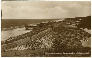 Kahlberg-Liep, Ort, Kreis Elbing Kahlberg-Liep, Gesamtansicht mit Badeanstalt Кальберг-Лип, общий вид с купальней