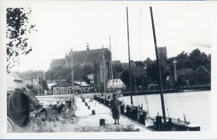 Frauenburg, Kreis Braunsberg Frauenburg, Blick auf die Stadt und den Hafen V Frauenburg, Dom