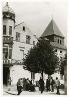 Sensburg, Stadt, Kreis Sensburg Sensburg, Markt, Geschäftshaus und Evang. Kirche 