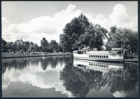 Angerburg Kr. Angerburg, Stadt, Kreis Angerburg Angerburg, Binnenhafen mit Anlegestelle Angerburg, Angerapp und Mühlenkanal