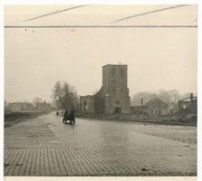 Osterode (Ostpr.), Kreis Osterode Osterode, Stadtzentrum mit Evangelischer Kirche - zerstört IV Ostpreußen, Zweiter Weltkrieg und das Ende
