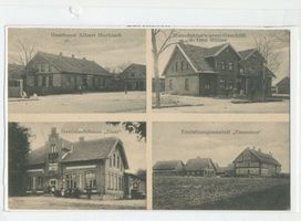 Muschaken, Kreis Neidenburg Muschaken, Gasthaus Albert Merkisch, Manufakturwarengeschäft Otto Müller, Gemeindehaus  Zion , Erziehungsanstalt  Emmaus  