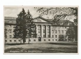 Königsberg (Pr.), Stadtkreis Königsberg Brahmsstraße Königsberg, Ecke Brahmsstraße Hansaring, Oberpostdirektion II Königsberg, Postamt
